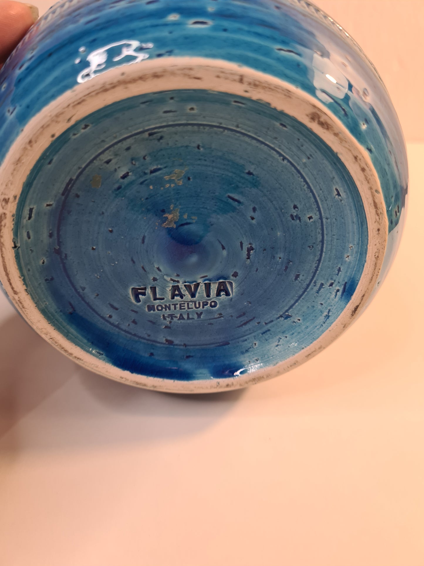 BITOSSI ALDO LONDI Flavia Montelupo ceramic Vase, Rimini Blu