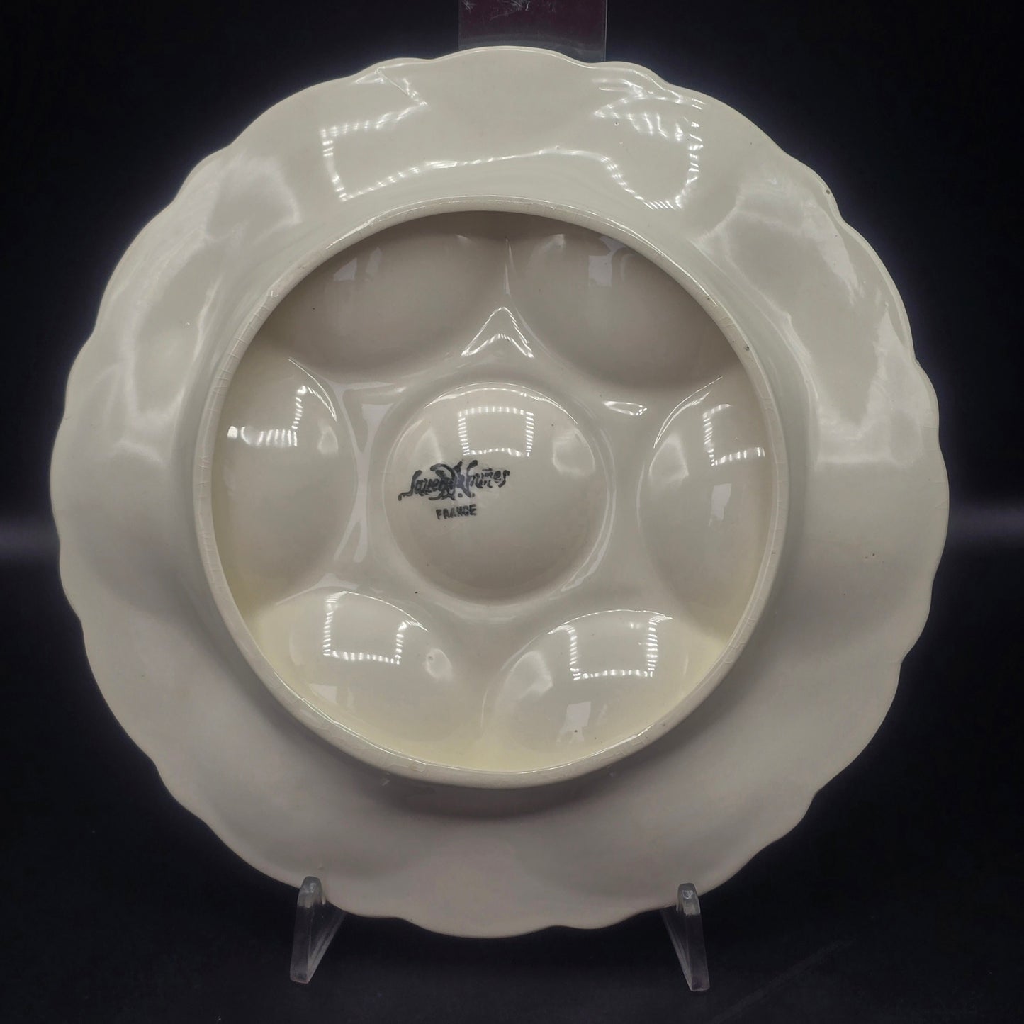Sarreguemines Vintage Art Deco Oyster Plate