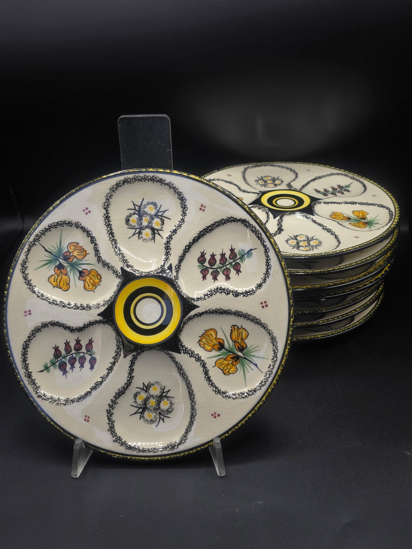 HENRIOT QUIMPER Noirmoutier Oyster Plate