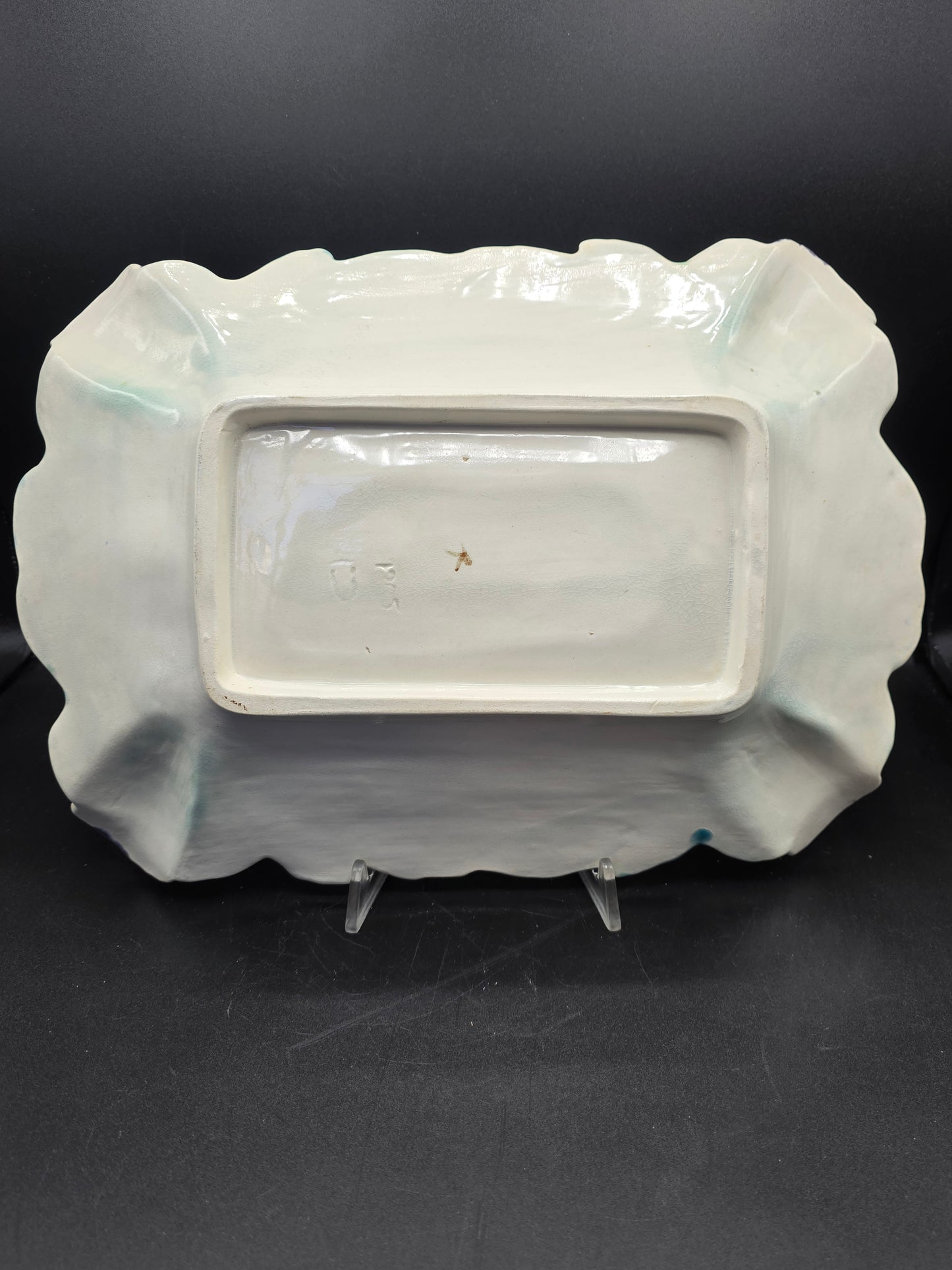 Rare Fives Lille Asparagus Platter with Removable Drainer, Circa late 1800s