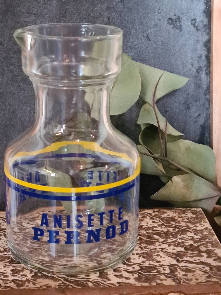 Vintage French Anisette Pernod Pastis Carafe – Bistro Barware Charm