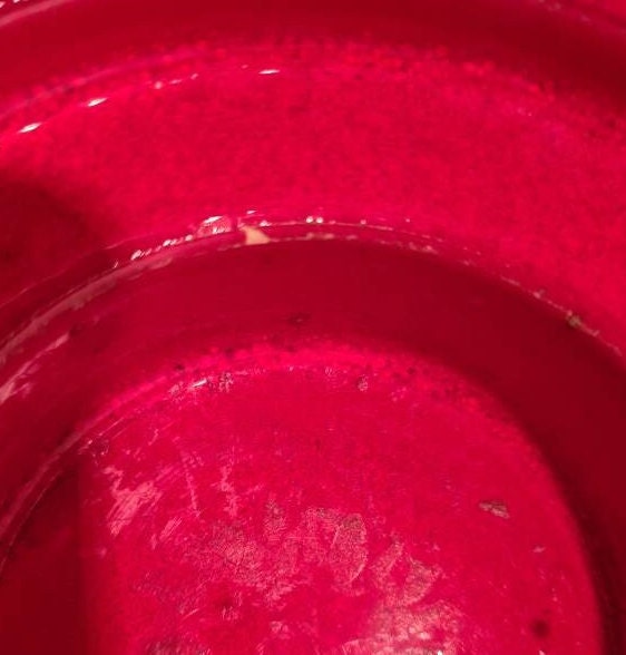 Cari ZALLONI Mid-Century Modern Vintage Red Candleholder for Steuler Keramik Continua series Op Art Space Age