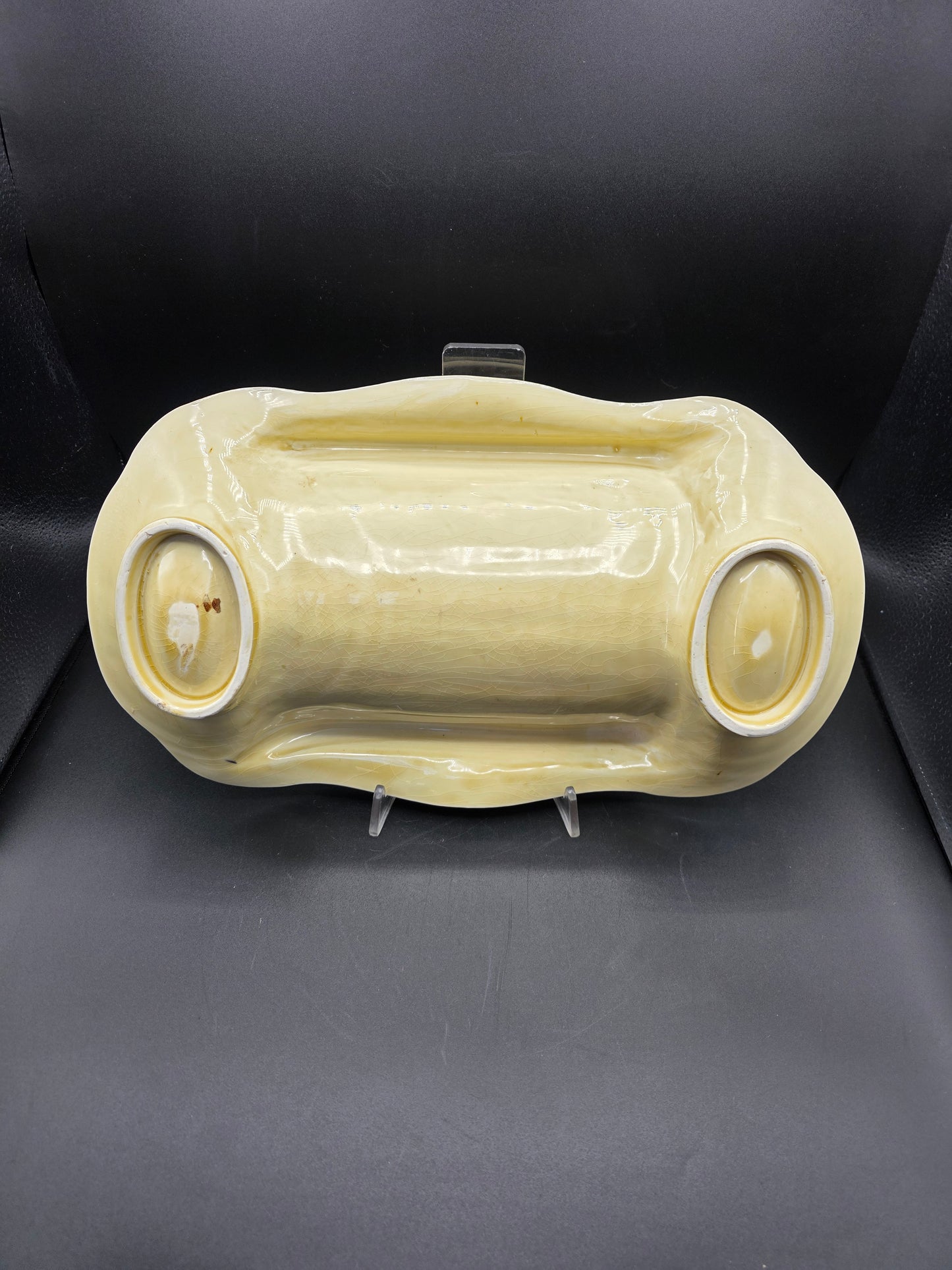 French Asparagus Cradle Platter – Salins-les-Bains, Faïence des Capucins, Late 19th Century
