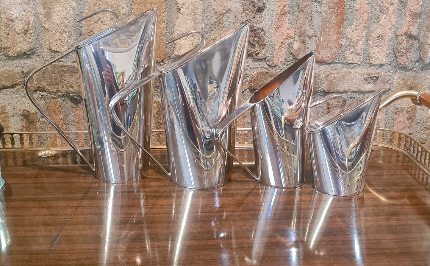 Luxury Modern Silverplated Tea & Coffee Set by Guido Niest – Rare Italian Design