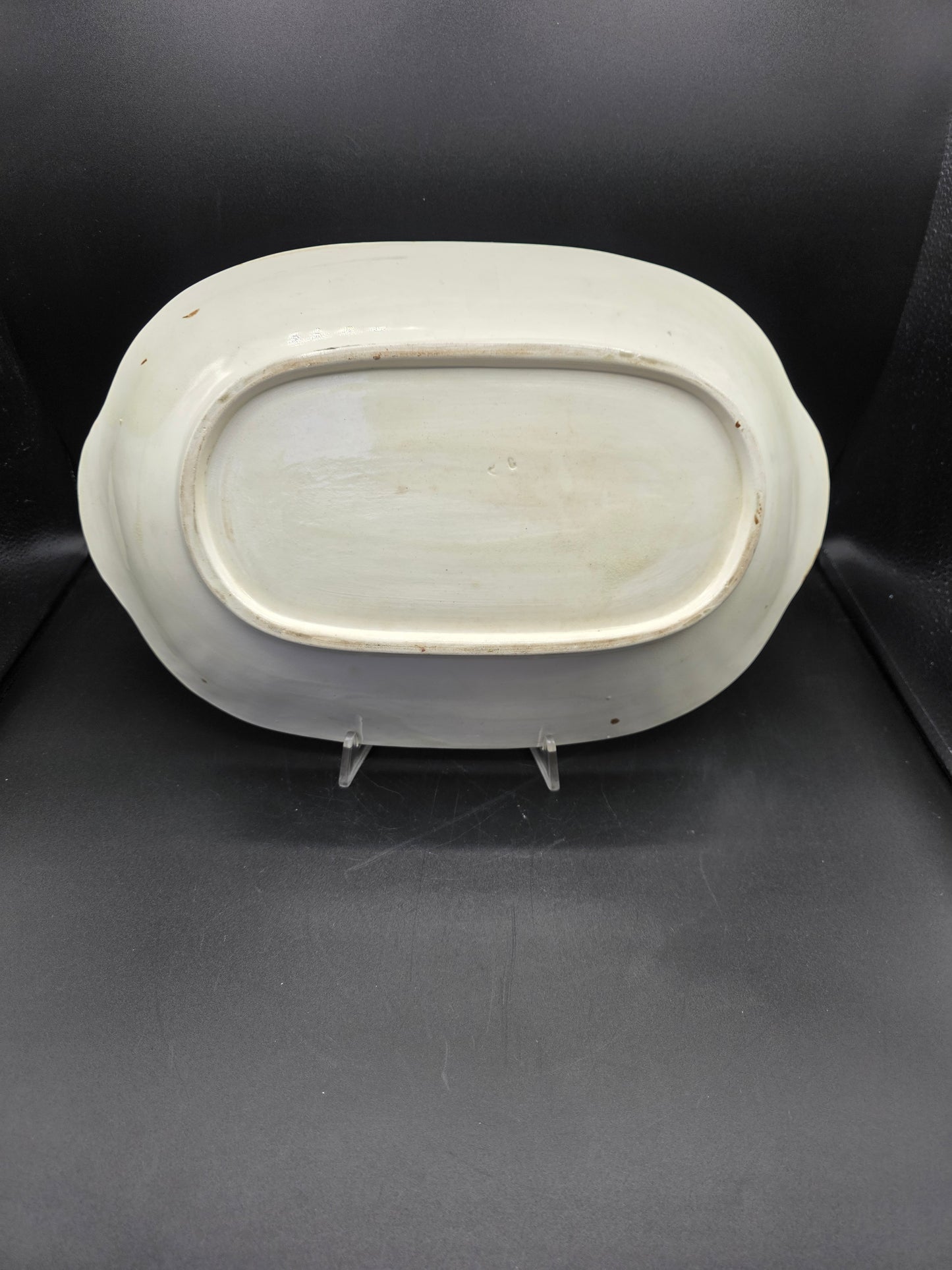 ONNAING French Majolica Asparagus Platter with Drainer, Late 19th Century